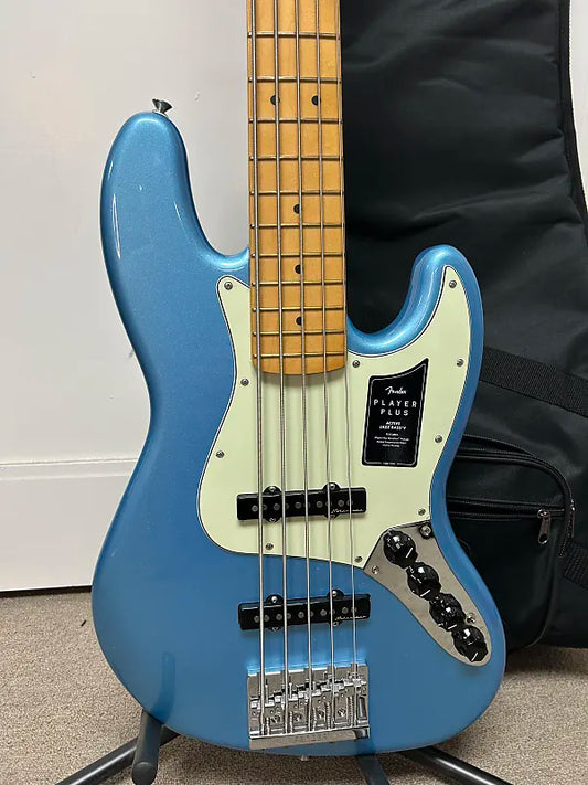Fender Player Plus Active Jazz Bass V with Maple Fingerboard - Opal Spark