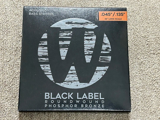 Warwick Black Label Phosphor Bronze Acoustic Bass 5 String Set 045"-135"