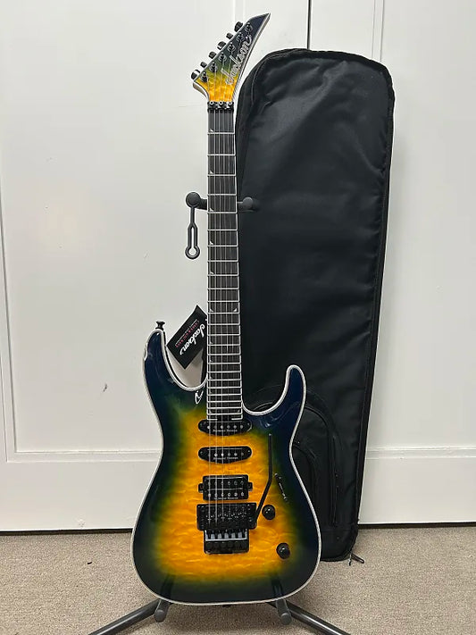 Jackson Pro Plus Series Soloist SLA3Q Electric Guitar - Amber Blue Burst