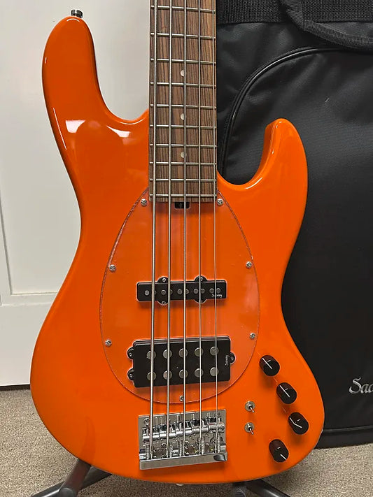 Sadowsky MetroExpress 21 Fret Vintage M/J Bass 5 String Morado Fretboard - Candy Apple Orange