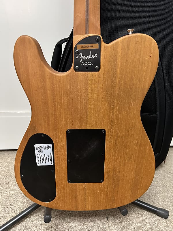 Fender American Acoustasonic Telecaster Acoustic Electric Guitar All-Mahogany - Natural