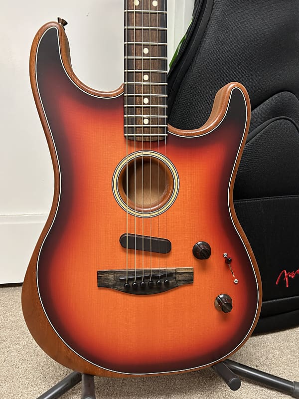 Fender American Acoustasonic Stratocaster Acoustic Electric Guitar - 3 Color Sunburst