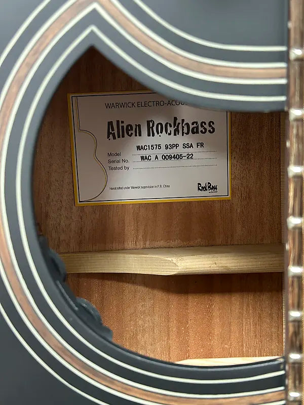 Warwick Alien Standard 5 String Acoustic Electric Bass - Black