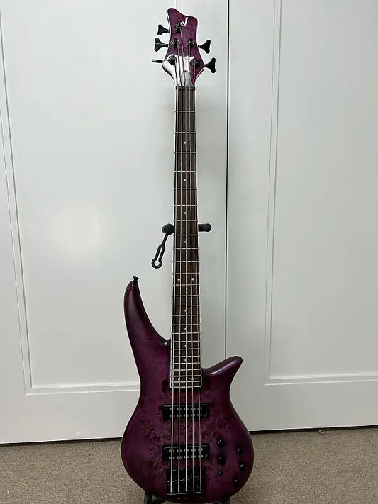 Jackson X Series Spectra SBXP V Five String Bass - Transparent Purple Burst