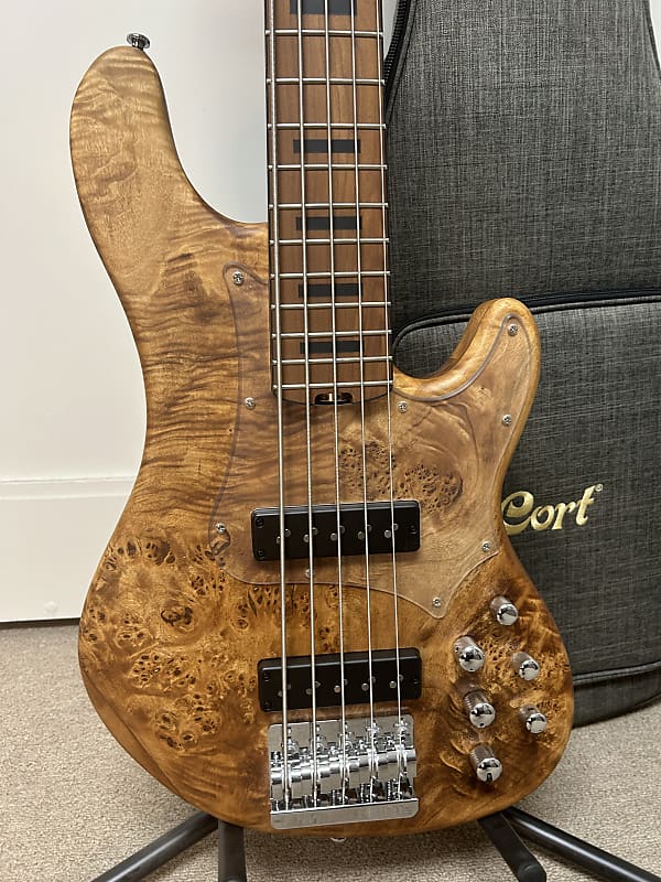 Cort GB Modern 5 Five String Bass Open Pore Vintage Natural
