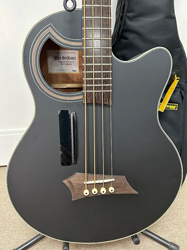 Warwick Alien Rockbass Standard 4 String Acoustic Electric Bass - Black