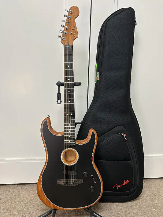 Fender American Acoustasonic Stratocaster Guitar - Black