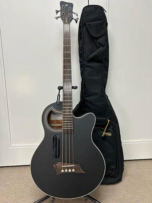 Warwick Alien Rockbass Standard 4 String Acoustic Electric Bass - Black