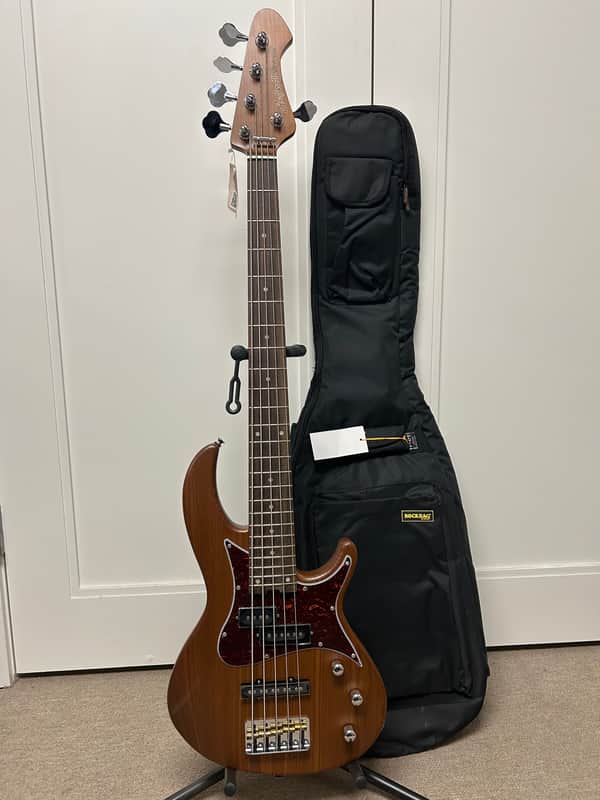 Aria Pro II 313-MK2/5 5 String Detroit Bass - Open Pore Natural- Brand New w/Free Gigbag