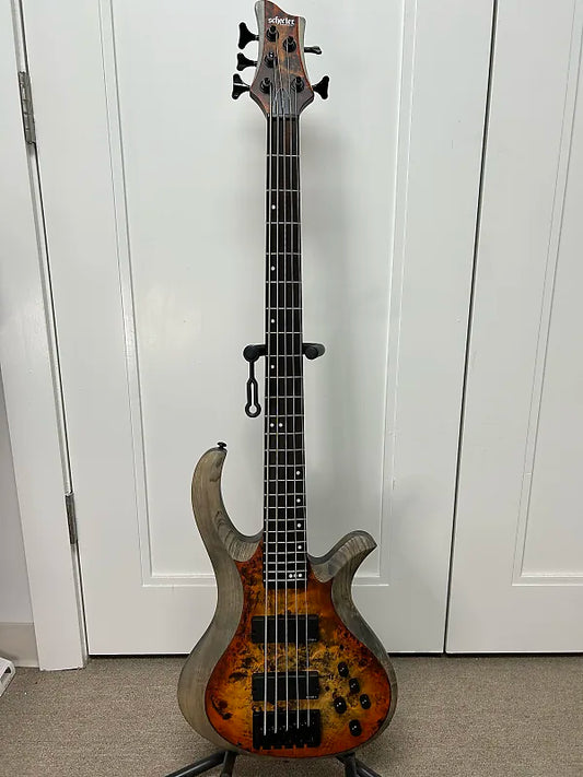 Schecter Riot-5 5 String Bass Guitar - Inferno Burst