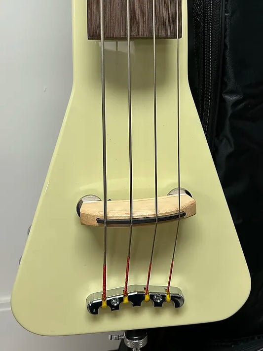 Warwick Rockbass Triumph Lite Electric Upright Bass Guitar - Solid Creme White High Polish