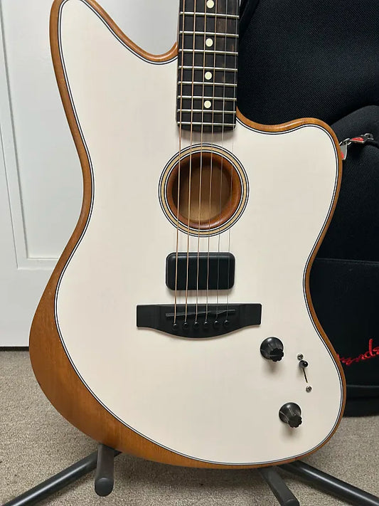 Fender American Acoustasonic Jazzmaster Acoustic Electric Guitar - Arctic White