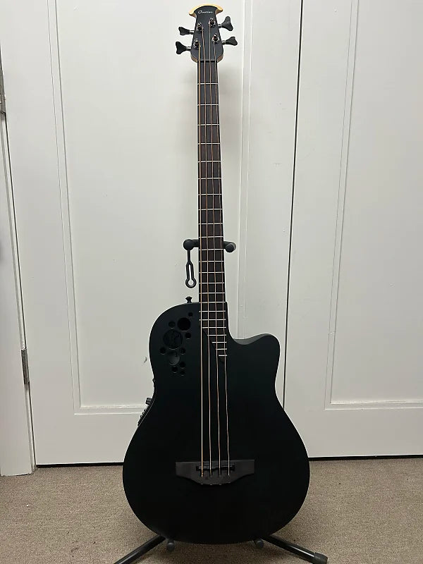 Ovation B778TXB-5-G Pro Series Elite TX Mid-Depth Acoustic 4-String Bass w/Electronics - Satin Black Textured