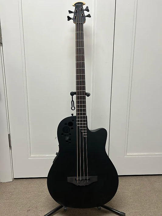 Ovation B778TXB-5-G Pro Series Elite TX Mid-Depth Acoustic 4-String Bass w/Electronics - Satin Black Textured
