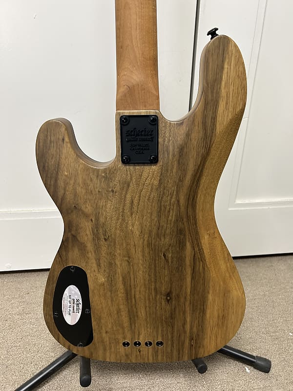 Schecter Model-T 4 Exotic Black Limba Bass - Satin Natural