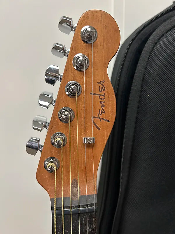 Fender American Acoustasonic Telecaster Acoustic Electric Guitar All-Mahogany - Natural