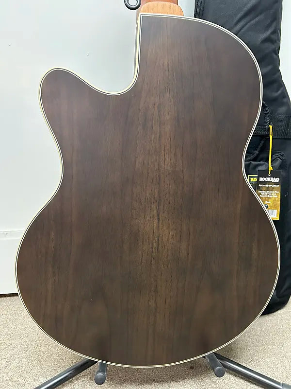 Warwick Rockbass Alien Deluxe Hybrid Thinline 5 String Fretless Acoustic Electric Bass - Natural