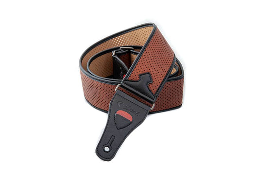 Right On Monte Carlo Light Brown Vegan High Quality Guitar Strap