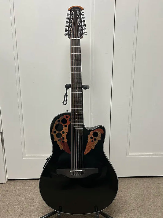 Ovation CE4412 Celebrity Elite 12-String Acoustic Guitar w/Electronics - Black