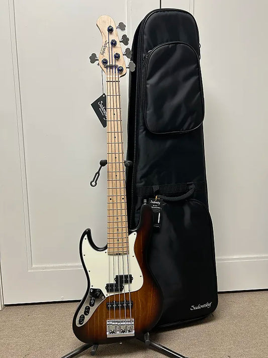 Sadowsky MetroLine 21-Fret Vintage P/J Bass 5 String Left Handed - Almond Sunburst Transparent Satin