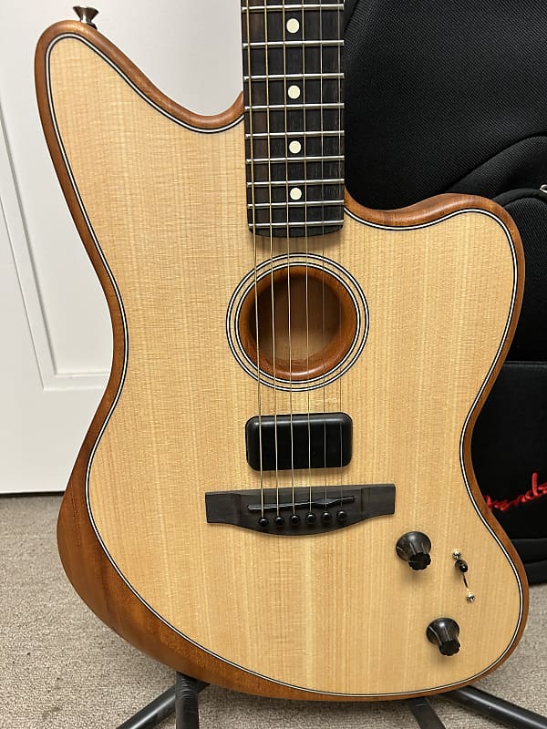 Fender American Acoustasonic Jazzmaster Acoustic Electric Guitar - Natural