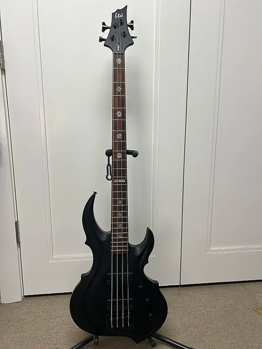 ESP LTD TA-204 FRX Tom Araya Signature Bass - Black Satin