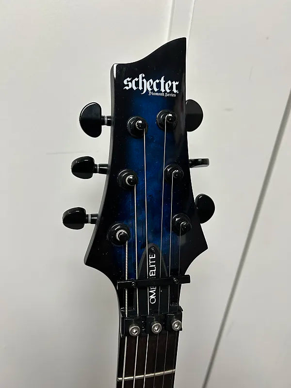 Schecter Omen Elite-6 FR Electric Guitar - See-Thru Blue Burst