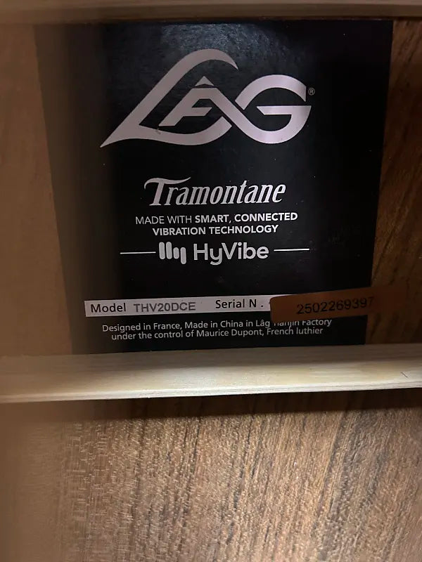 Lag Tramontane Hyvibe THV20DCE Acoustic Guitar w/Electronics - Natural