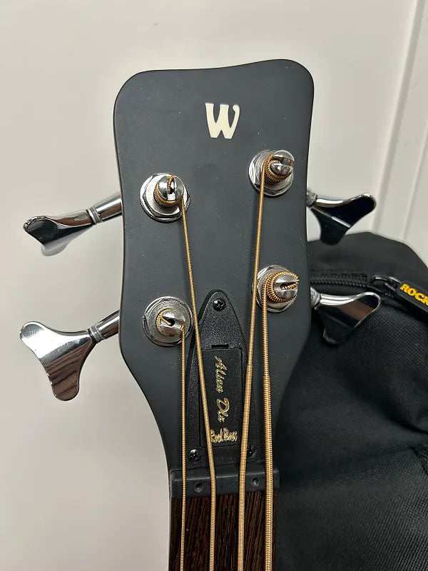 Warwick Rockbass Alien Deluxe 4 String Left Handed Acoustic Electric Bass Guitar - Natural