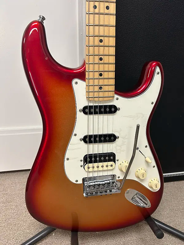 Fender American Deluxe Stratocaster HSS with Maple Fretboard 2012 - Sunset Metallic w/Modifications