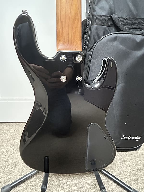Sadowsky MetroExpress Vintage J/J Bass 5 String Fretless Left-Handed - Solid Black High Polish