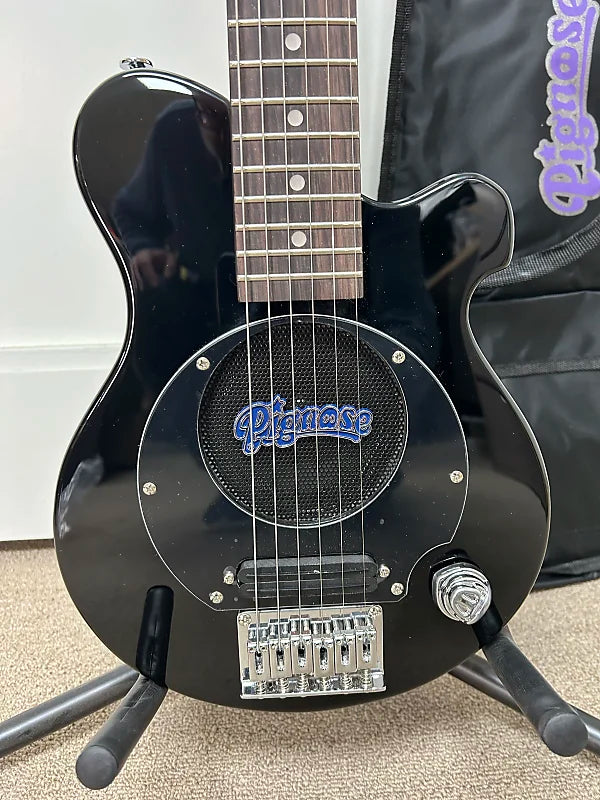Pignose PGG-200 Mini Electric Travel Guitar - Black w/Gig Bag