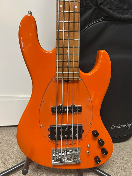 Sadowsky MetroExpress 21 Fret Vintage M/J Bass 5 String Maple Fretboard - Candy Apple Orange