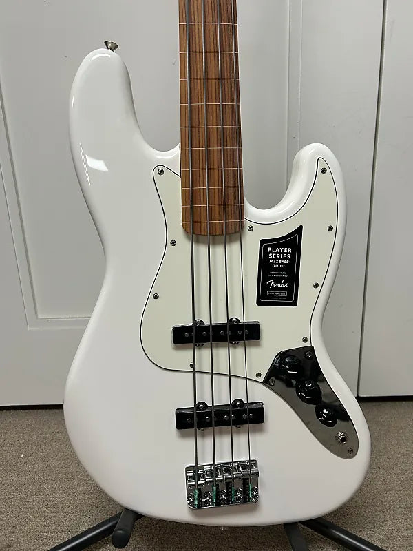 Fender Player Jazz Bass Fretless with Pau Ferro Fretboard - Polar White