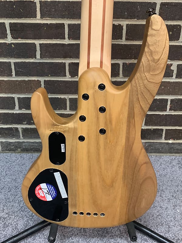 ESP LTD B-205SM Five String Bass Guitar Natural Satin Spalted Maple
