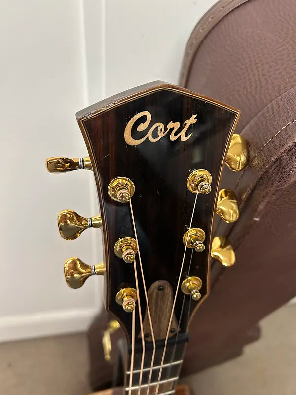 Cort Masterpiece Series Modern Black Venetian Cutaway Acoustic Guitar w/Electronics