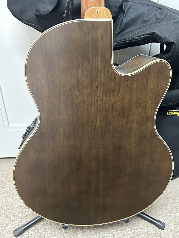 Warwick Rockbass Alien Deluxe 4 String Left Handed Acoustic Electric Bass Guitar - Natural