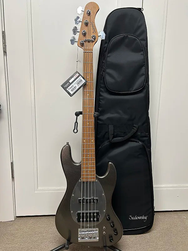 Sadowsky MetroExpress 21 Fret Vintage M/J Bass 5 String Morado Fretboard - Silver Metallic