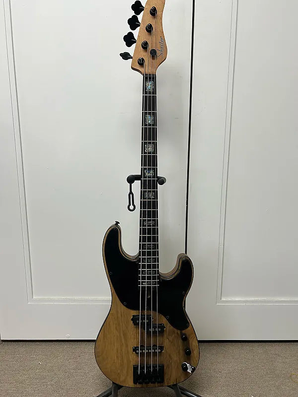 Schecter Model-T 4 Exotic Black Limba Bass - Satin Natural