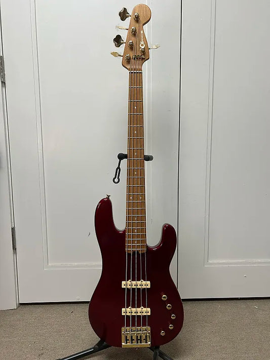 Charvel Pro-Mod San Dimas Bass JJ V 5 String Bass Guitar- Candy Apple Red Metallic