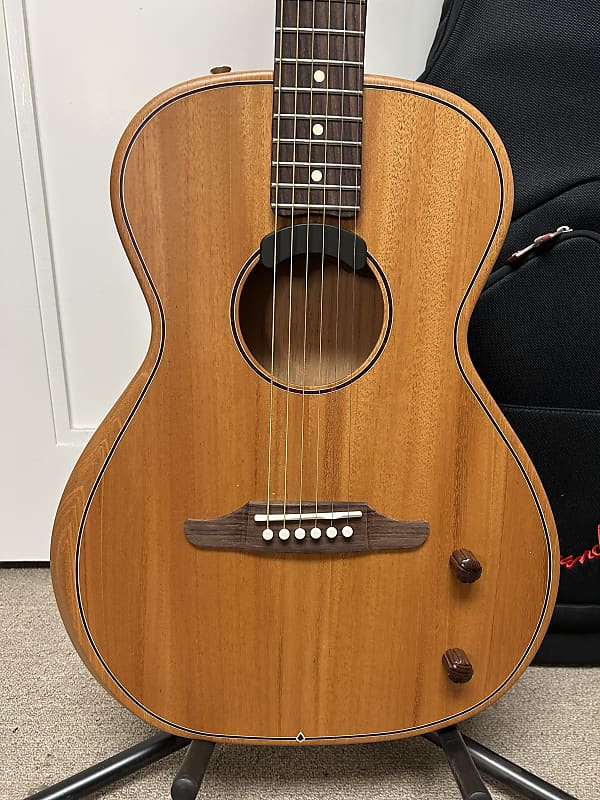 Fender Highway Series Parlor Acoustic Electric Guitar Mahogany Top - All Mahogany