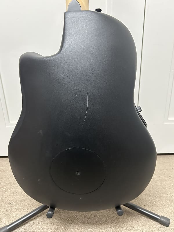 Ovation B778TXB-5-G Pro Series Elite TX Mid-Depth Acoustic 4-String Bass w/Electronics - Satin Black Textured
