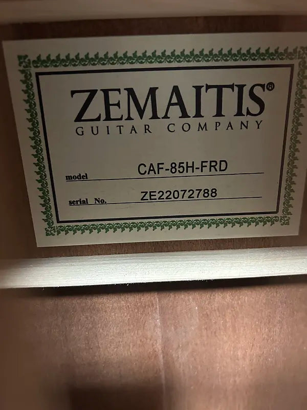Zemaitis CAF-80H-FRD Acoustic Guitar w/Electronics - Red