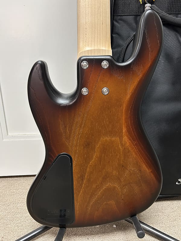 Sadowsky MetroLine 21-Fret Vintage Fretless J/J 5-String Bass Swamp Ash Body - Almond Sunburst Transparent Satin