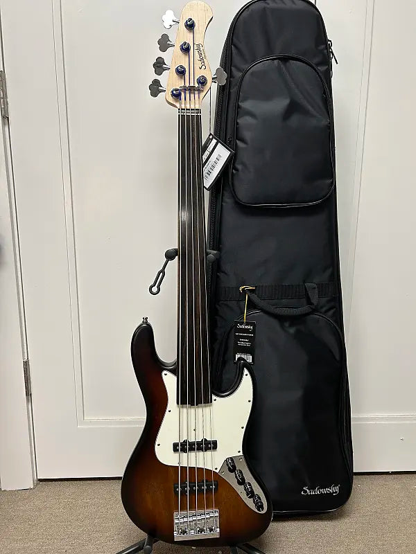 Sadowsky MetroLine 21-Fret Vintage Fretless J/J 5-String Bass Swamp Ash Body - Almond Sunburst Transparent Satin