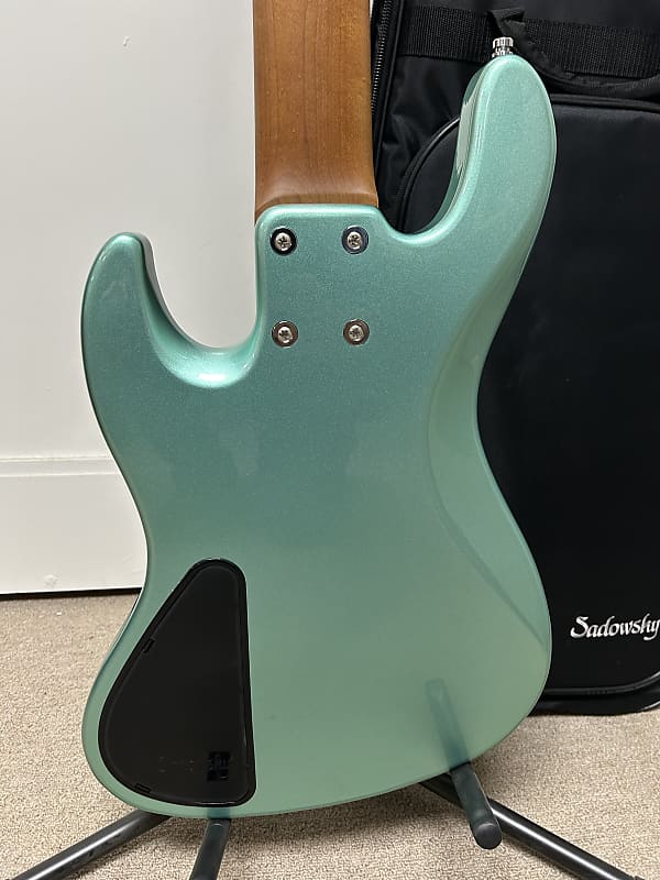 Sadowsky MetroExpress Hybrid P/J Bass 5-String with Maple Fretboard - Sage Green Metallic