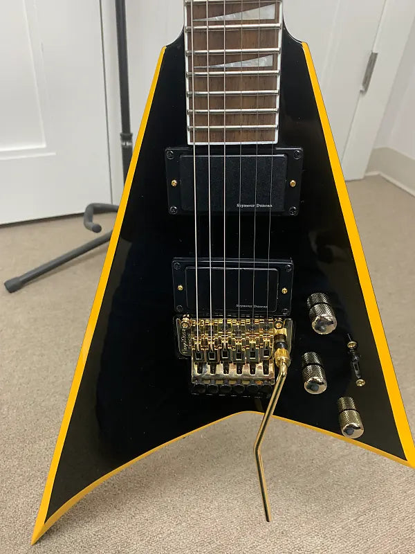 Jackson X Series RRX24 Rhoads Electric Guitar - Black with Yellow Bevels