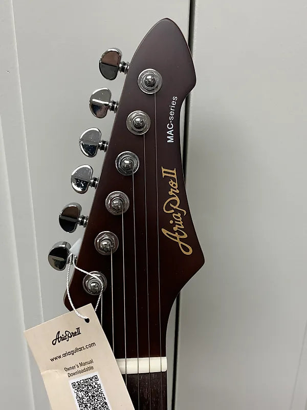Aria Pro II Mac Deluxe Electric Guitar- Brown - Demo Model