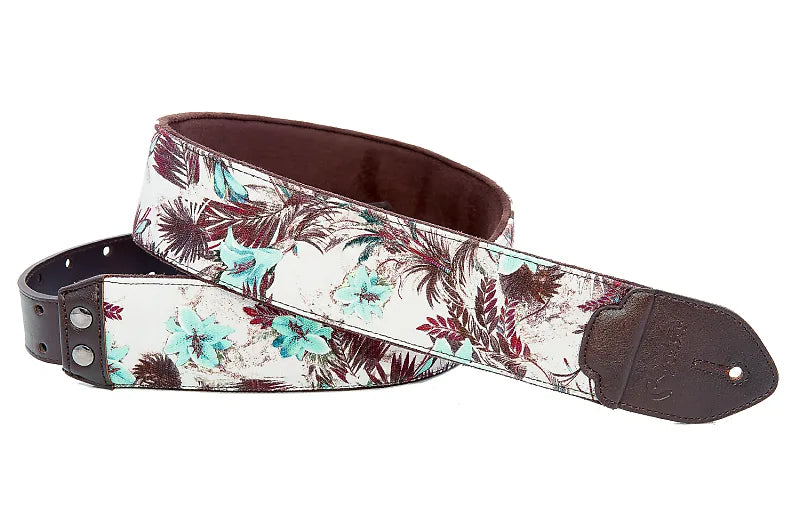 Right On Straps Steady Funky Maui Teal High Quality Guitar Strap