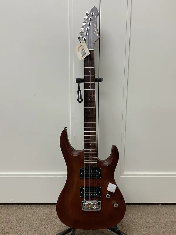Aria Pro II Mac Deluxe Electric Guitar- Brown - Demo Model
